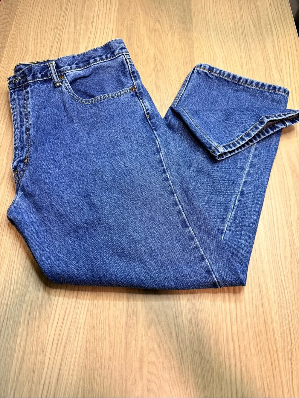 LEVIS Men’s 505 Denim Straight Jeans 100% Cotton Size 42X30